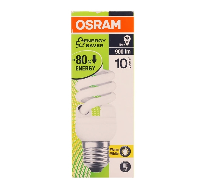 Osram Energy Saver 15W E27 Mini Twist Warm White Buy Online in Bahrain -  Dukakeen.com