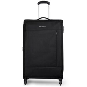 Carlton-Elante-58cm-4-Wheel-Soft-Top-Cabin-Luggage-Trolley-Black