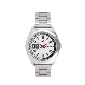 Fastrack-3174SM01-Mens-Analog-Watch-White-Dial-Stainless-Steel-Strap