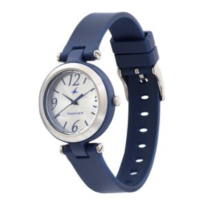 Fastrack-68015PP04-Unisex-Analog-Watch-Silver-Dial-Blue-Silicone-Strap