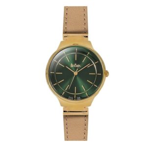 Lee-Cooper-LC06337-175-Women-s-Watch-Analog-Green-Dial-Brown-Leather-Band