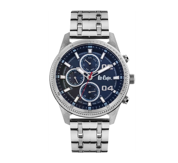 Lee Cooper | LC06593.390 | Mens Analog Watch | Blue Dial Multi-Function 3  Hands Stainless Steel Strap Buy Online in Bahrain - Dukakeen.com