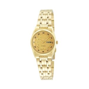 Seiko-SYMC04J-WoMens-Mechanical-Watch-Analog-Gold-Dial-Gold-Stainless-Band