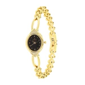 Titan-2468YM06-WoMens-Watch-Karishma-Collection-Analog-Black-Dial-Gold-Stainless-Band