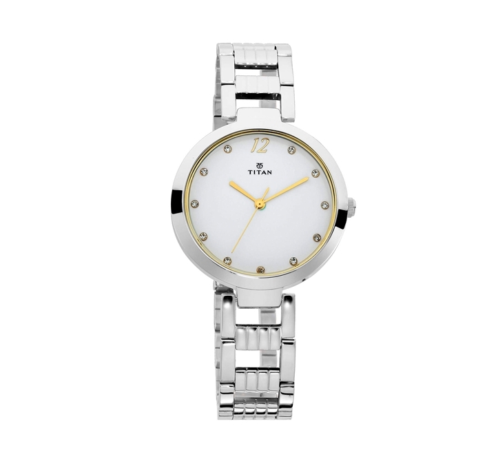 Titan-2480SM09-WoMens-Watch-Sparkle-Collection-Analog-White-Dial-Silver-Stainless-Band