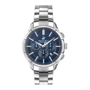 Beverly-Hills-Polo-Club-BP3304X-390-Men-s-Watch-Blue-Dial-Silver-Stainless-Steel-Band