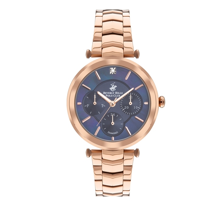 Beverly-Hills-Polo-Club-BP3352X-490-Women-s-Analog-Watch-Blue-Dial-Rose-Gold-Stainless-Steel-Band