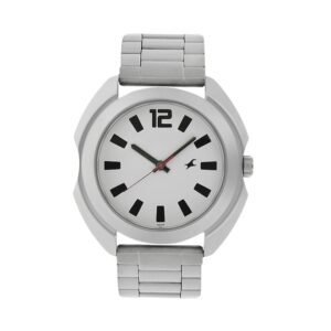 Fastrack-3117SM01-Mens-Analog-Watch-White-Dial-Silver-Stainless-Steel-Band