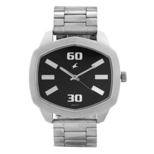 Fastrack-3119SM02-Mens-Analog-Watch-Black-Dial-Silver-Stainless-Steel-Band