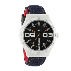 Fastrack-3183SL02-Mens-Analog-Watch-Black-Dial-Blue-Denim-Band