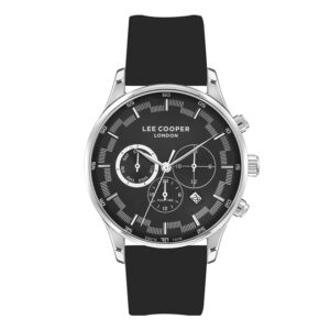 Lee-Cooper-LC07520-351-Multi-Function-Men-s-Watch-Black-Dial-Black-Leather-Band