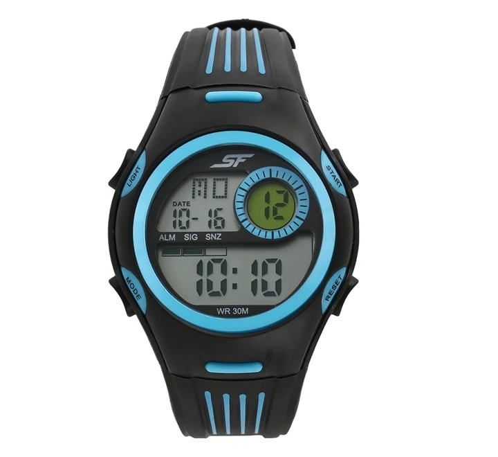 Sonata-77072PP02-Mens-Grey-Dial-Black-Blue-Plastic-Strap-Watch-Digital-Display
