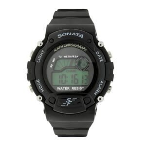 Sonata-7982PP03-Mens-Grey-Dial-Black-Plastic-Strap-Watch-Black-Case-Digital-Display