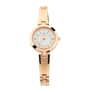 Titan-2598WM01-WoMens-Watch-Silver-Dial-Rose-Gold-Stainless-Steel-Strap-Watch-