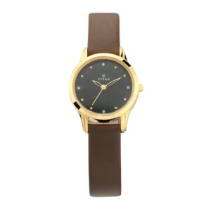 Titan-2628YL01-WoMens-Watch-Black-Dial-Tan-Leather-Strap-Watch-