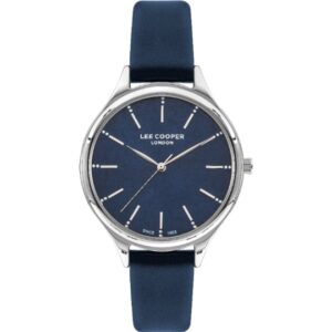 Lee Cooper Women's Watch Blue Dial Blue Leather Strap LC07567.399